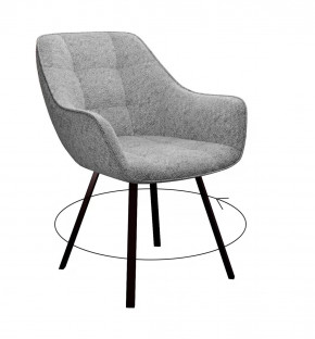 Стул DikLine 252 М поворотный, NS10 GREY, ножки черные в Тюмени - mebel-tymen.ru | фото